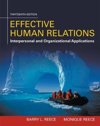 Cover image for Effective Human Relations: Interpersonal And Organizational Applications