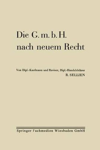 Die G.M.B.H. Nach Neuem Recht