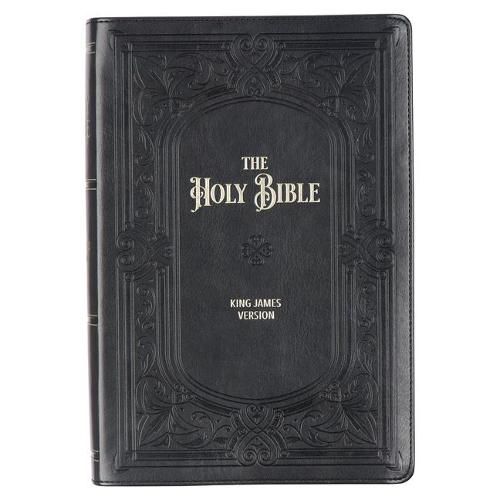 Cover image for KJV Holy Bible, Giant Print Full-Size Faux Leather Red Letter Edition - Thumb Index & Ribbon Marker, King James Version, Espresso