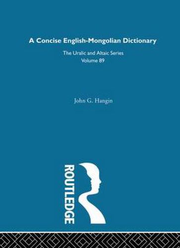 Cover image for A Concise English-Mongolian Dictionary