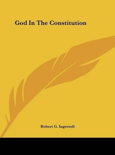 Cover image for God in the Constitution