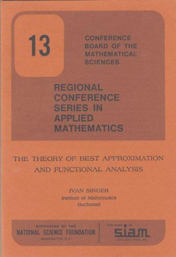 Cover image for The Theory of Best Approximation and Functional Analysis