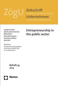 Cover image for Entrepreneurship in the Public Sector: Zogu Beiheft 43 - 2013