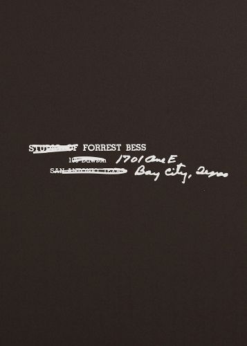 Cover image for Forrest Bess