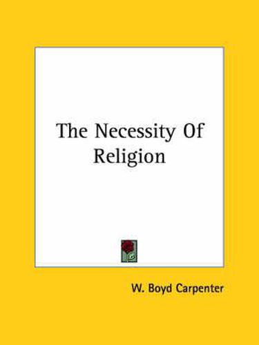 Cover image for The Necessity of Religion