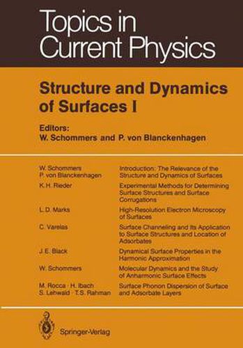 Cover image for Structure and Dynamics of Surfaces I