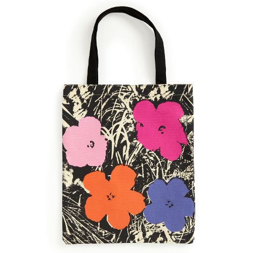 Cover image for Warhol Flowers Canvas Tote Bag - Pink