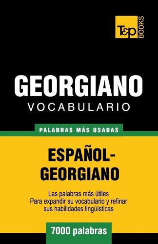 Cover image for Vocabulario espanol-georgiano - 7000 palabras mas usadas