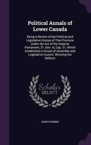 Cover image for Political Annals of Lower Canada