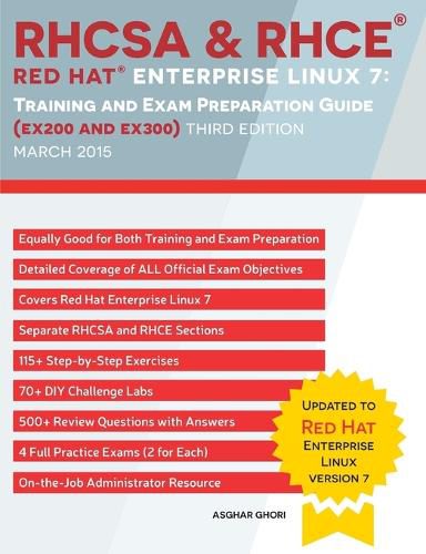 Cover image for RHCSA & RHCE Red Hat Enterprise Linux 7: Training and Exam Preparation Guide (EX200 and EX300), Third Edition