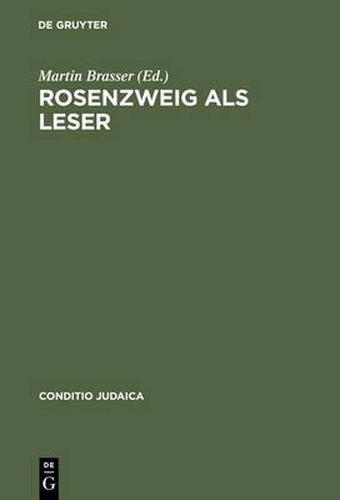Cover image for Rosenzweig ALS Leser: Kontextuelle Kommentare Zum  Stern Der Erloesung