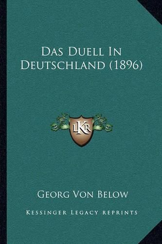 Cover image for Das Duell in Deutschland (1896)