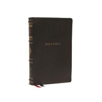 Cover image for NKJV, Personal Size Reference Bible, Sovereign Collection, Genuine Leather, Black, Red Letter, Thumb Indexed, Comfort Print: Holy Bible, New King James Version