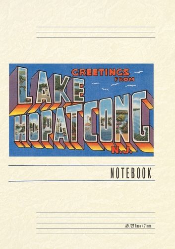 Cover image for Vintage Lined Notebook Greetings from Lake Hopatcong, New Jersey