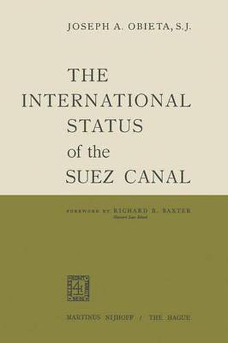 Cover image for The International Status of the Suez Canal