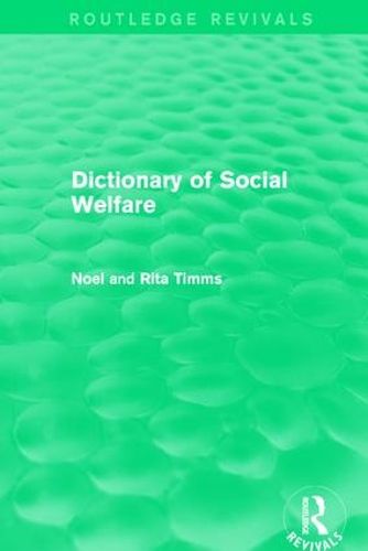 Cover image for Dictionary of Social Welfare