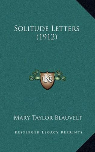 Cover image for Solitude Letters (1912)