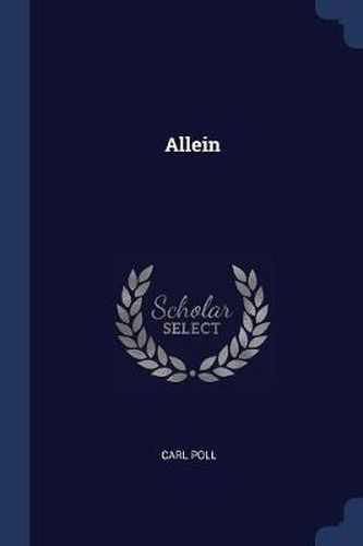 Cover image for Allein