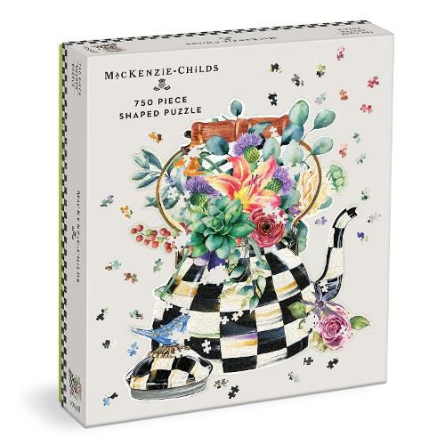 Cover image for MacKenzie-Childs Blooming Kettle 750 Piece Shaped Puzzle