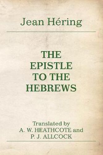 Cover image for The Epistle to the Hebrews