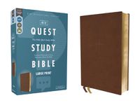 Cover image for NIV, Quest Study Bible, Large Print, Leathersoft, Brown, Comfort Print