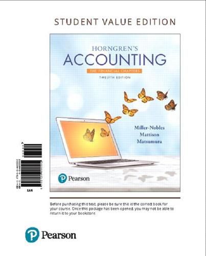 Horngren's Accounting, the Financial Chapters