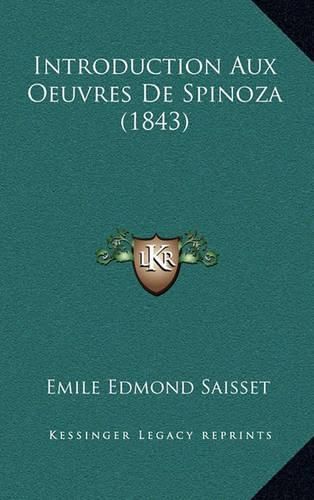 Introduction Aux Oeuvres de Spinoza (1843)