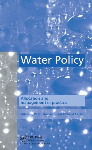 Cover image for Water Policy: Allocation and management in practice