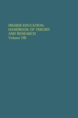 Cover image for Higher Education: Handbook of Theory and Research: Volume VIII