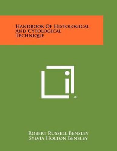 Cover image for Handbook of Histological and Cytological Technique