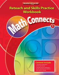 Cover image for Math Connects: Reteach and Skills Practice Workbook, Grade 1