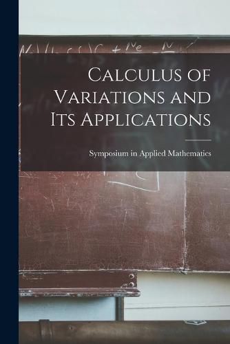 Cover image for Calculus of Variations and Its Applications