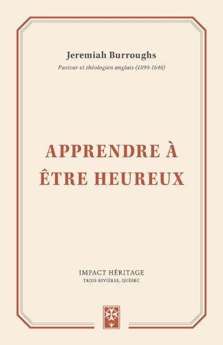 Cover image for Apprendre a etre heureux (Learning to be Happy)