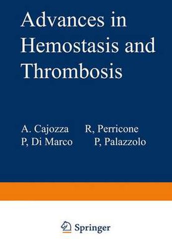 Cover image for Advances in Hemostasis and Thrombosis