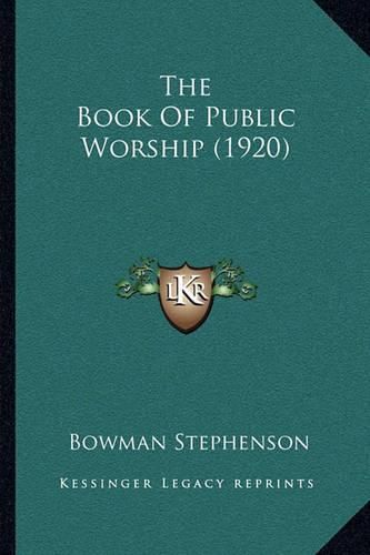 Cover image for The Book of Public Worship (1920)