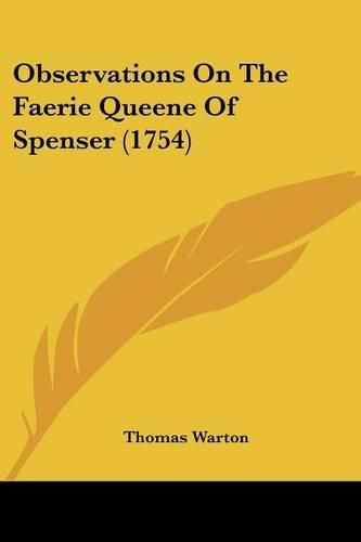 Cover image for Observations on the Faerie Queene of Spenser (1754)