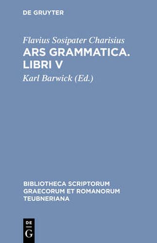 Cover image for Ars Grammatica Libri V CB