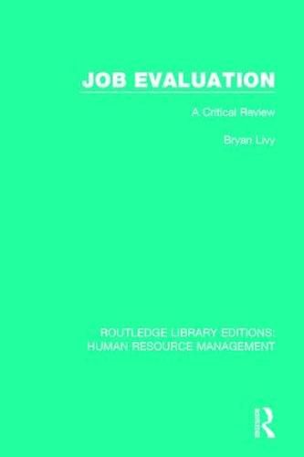 Cover image for Job Evaluation: A Critical Review