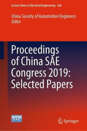 Cover image for Proceedings of China SAE Congress 2019: Selected Papers