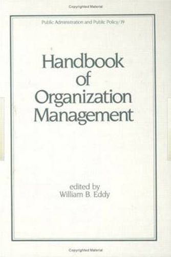 Cover image for Handbook of Organization Management