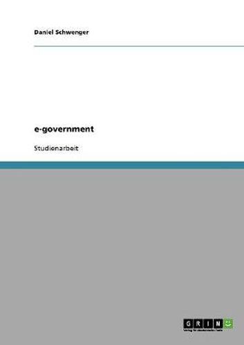 Cover image for e-government