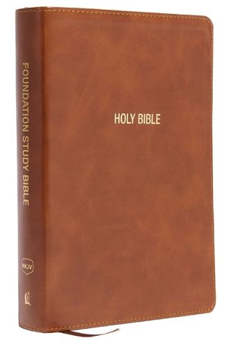 Cover image for NKJV Foundation Study Bible, Wide-Margin, Brown Leathersoft, Red Letter