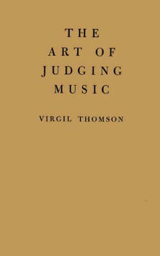 Cover image for The Art of Judging Music