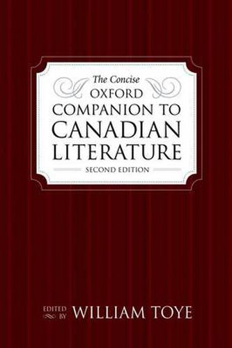 Cover image for The Concise Oxford Companion to Canadian Literature, Second Edition