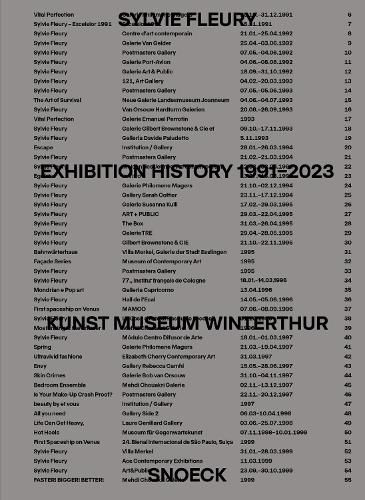Sylvie Fleury: Exhibition History 1991-2023
