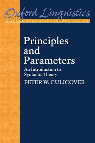 Cover image for Principles and Parameters: Introduction to Syntactic Theory