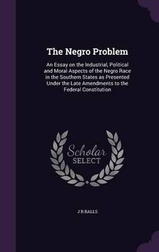 Cover image for The Negro Problem: An Essay on the Industrial, Political and Moral Aspects of the Negro Race in the Southern States as Presented Under the Late Amendments to the Federal Constitution