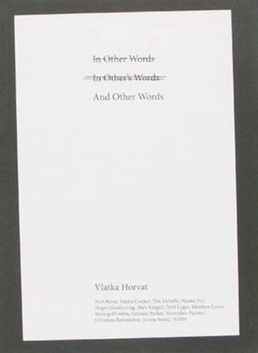 Cover image for In Other Words, in Other's Words, and Other Words