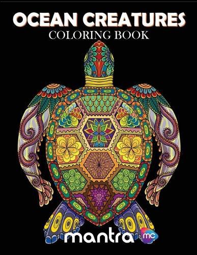 Cover image for Ocean Creatures Coloring Book: Coloring Book for Adults: Beautiful Designs for Stress Relief, Creativity, and Relaxation