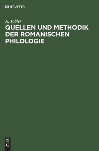 Cover image for Quellen Und Methodik Der Romanischen Philologie